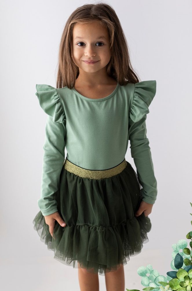 Levně Lily Grey dívčí sukýnka Princess Lily Grey Gold green - 110