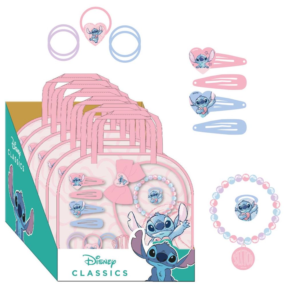 Levně Set doplňků do vlasů Stitch 12ks