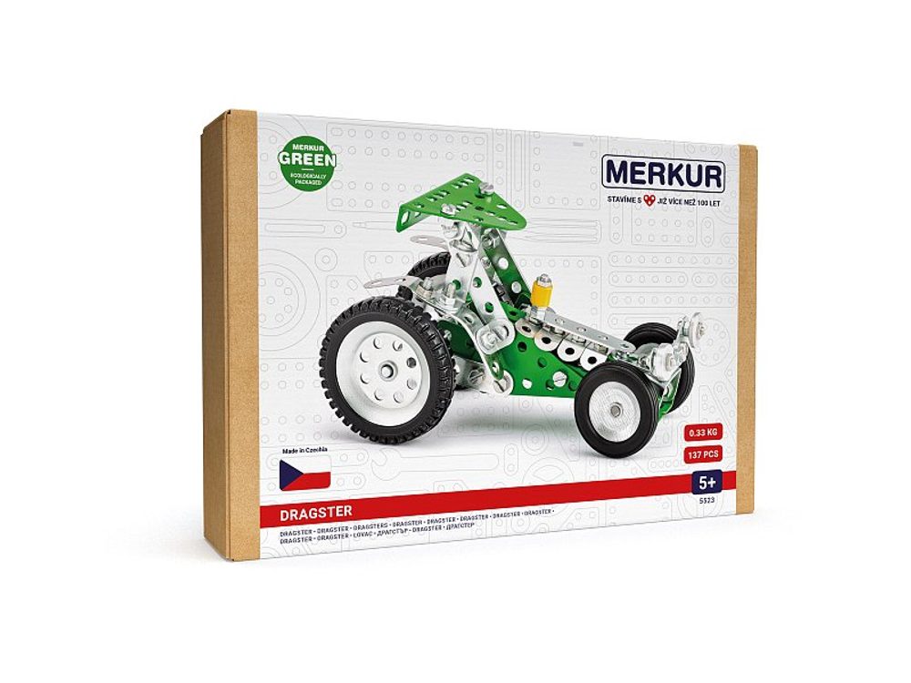 MERKUR - Stavebnice Merkur 052 - dragster, 137 dílů