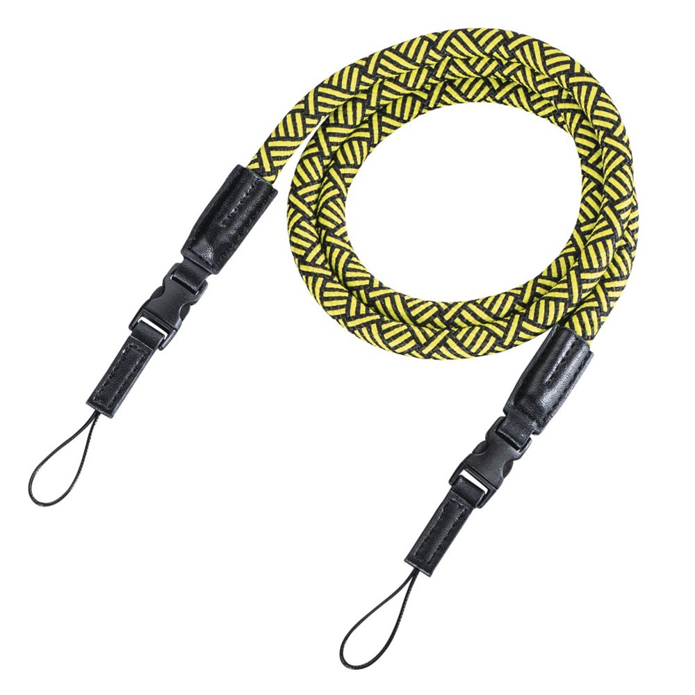 Levně Hama Braid 120, popruh na fotoaparát, délka 120 cm, černý/žlutý
