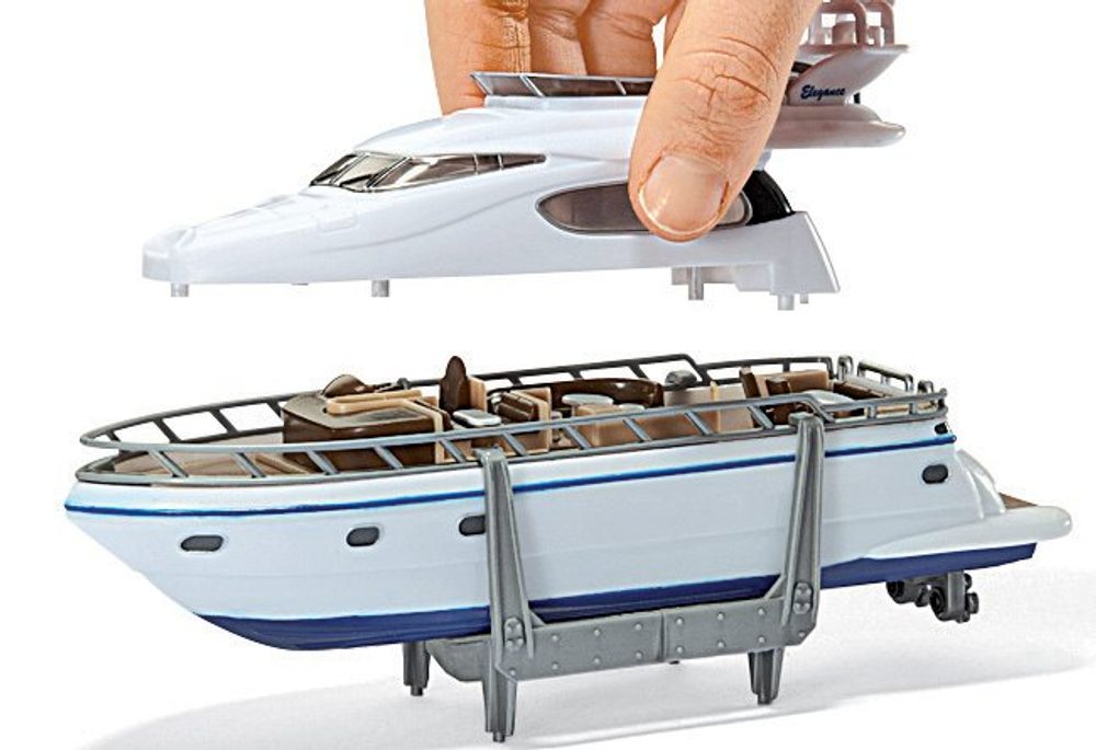 Levně SIKU Super - Přeprava těžkého nákladu s jachtou, 1:87