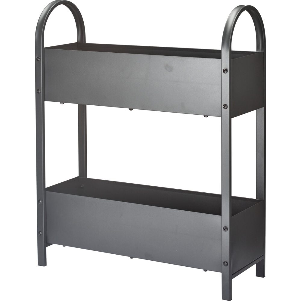 PROGARDEN Truhlík dvoupatrový ve stojanu 60 x 22,5 x 75 cm tmavě šedý KO-X73000010