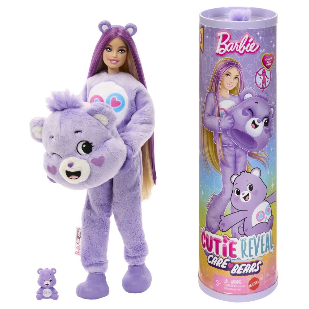 Levně BRB CUTIE REVEAL BARBIE A STAROSTLIVÍ MEDVÍDCI - FIALOVÁ