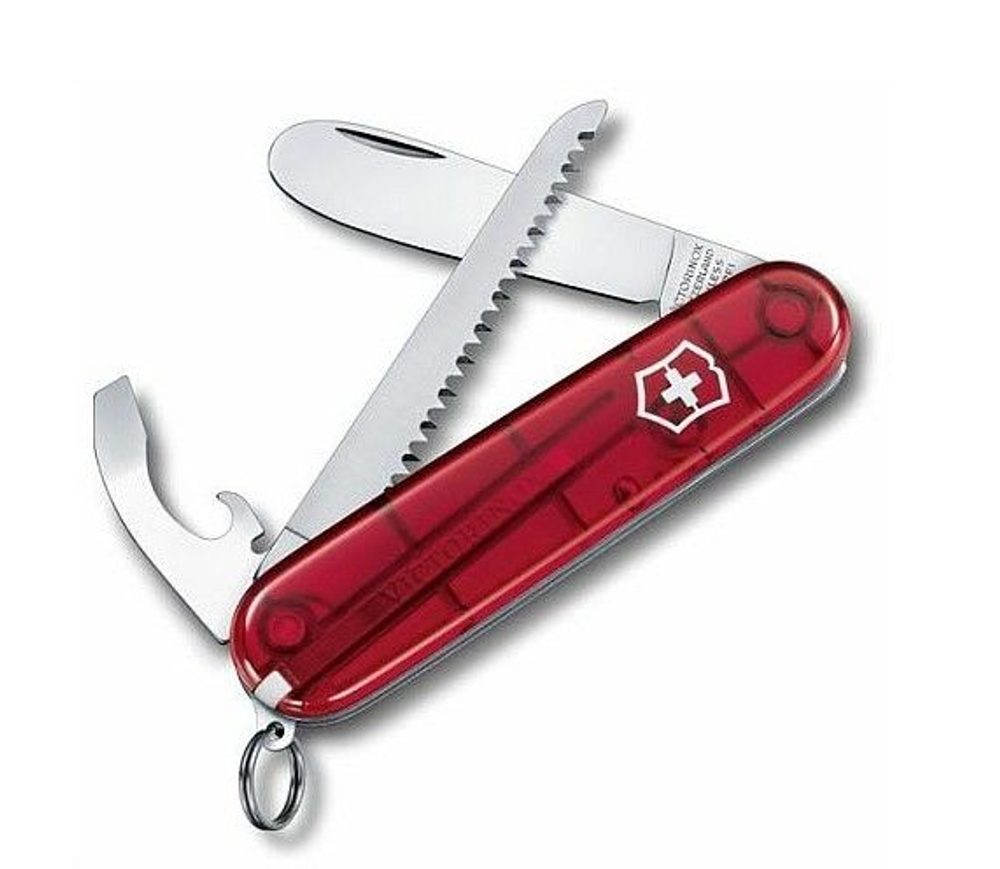 Levně nůž 84mm, Můj 1. červený kapesní Victorinox, s pilkou