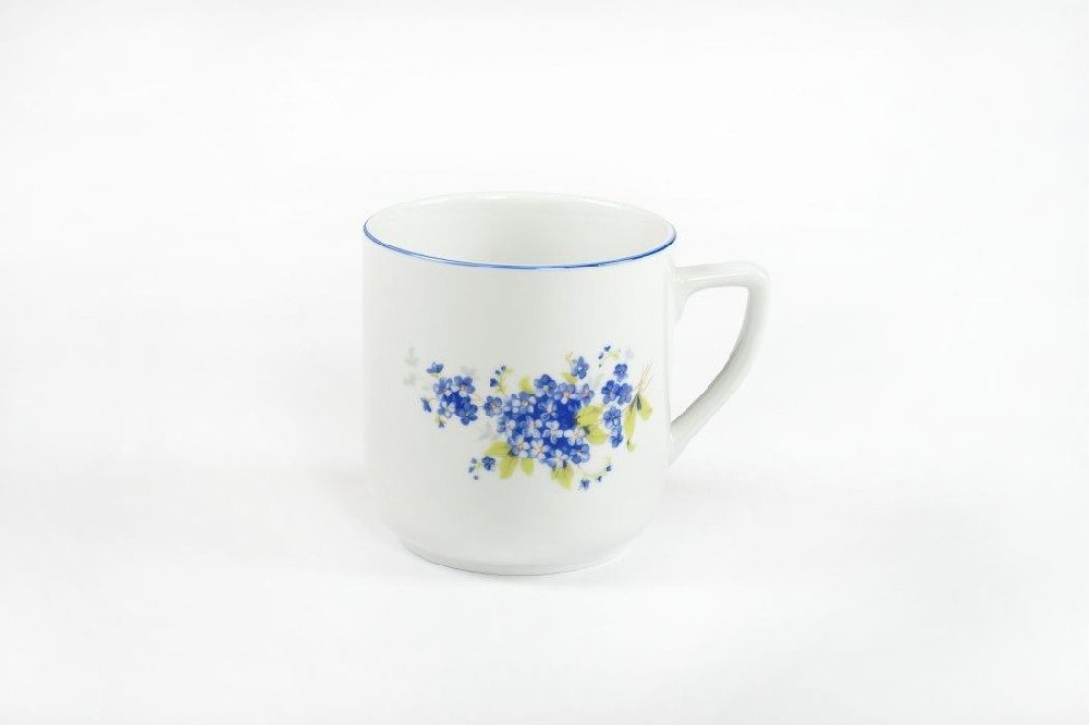 hrnek 400ml PĚTKA-Pomněnky modré, čes.porcelán