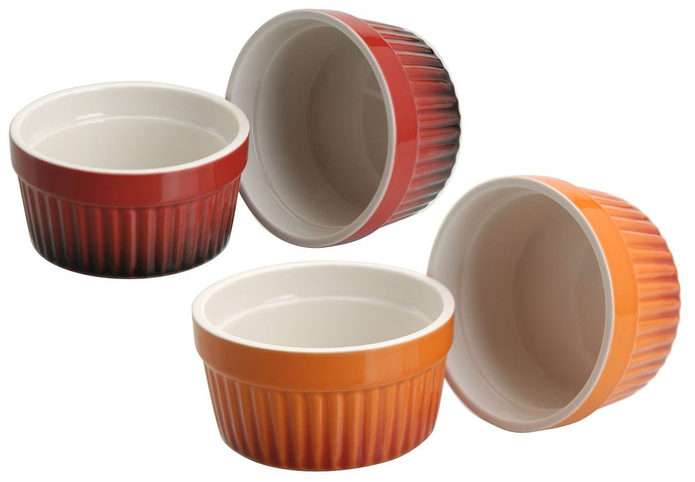 Levně miska 185ml, 2ks, 2bar.zapék. MUFFINY d9x5cm, porcelán