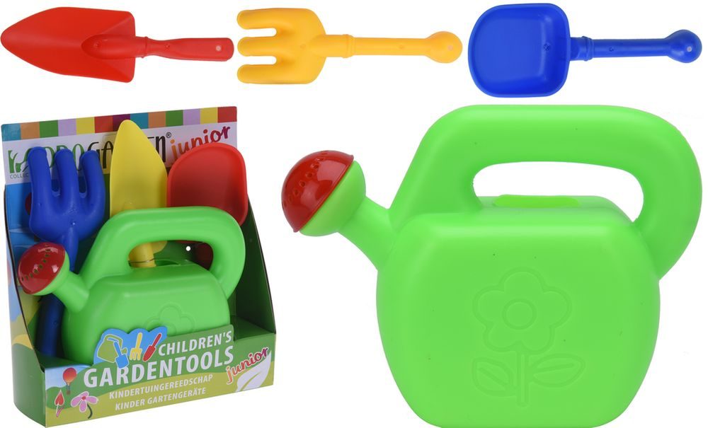 Levně sada 3ks nářadí+konvička, dětská, plast