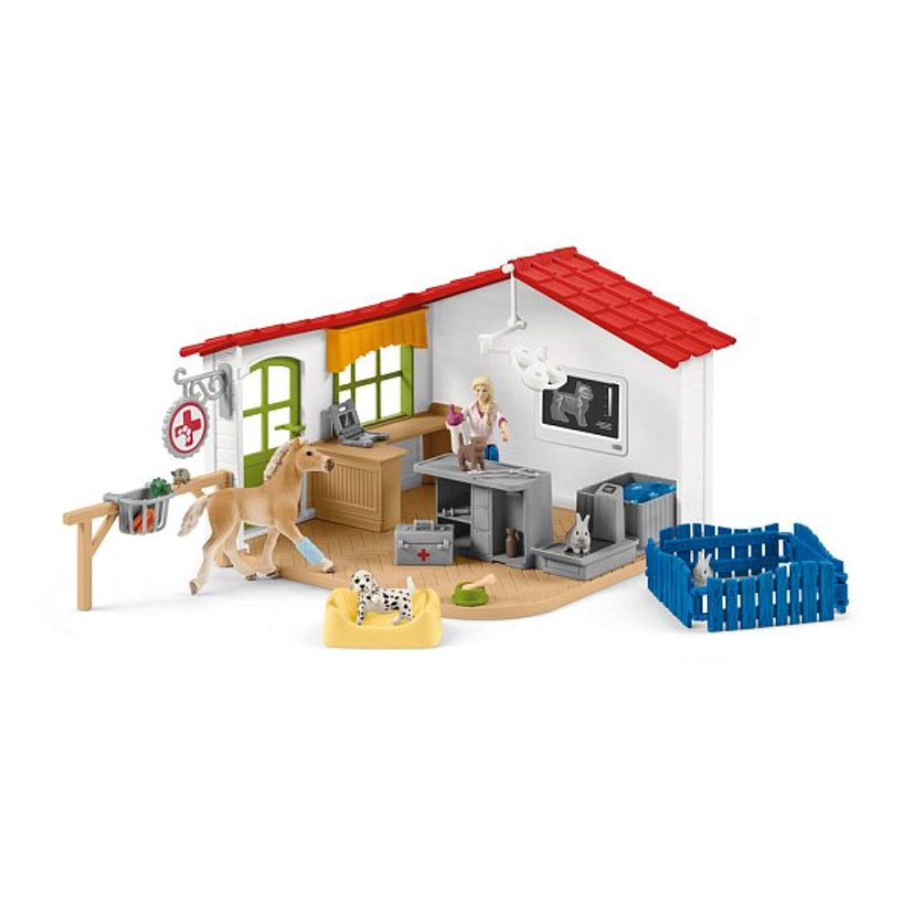 Levně SCHLEICH Veterinární ordinace pro domácí zvířata