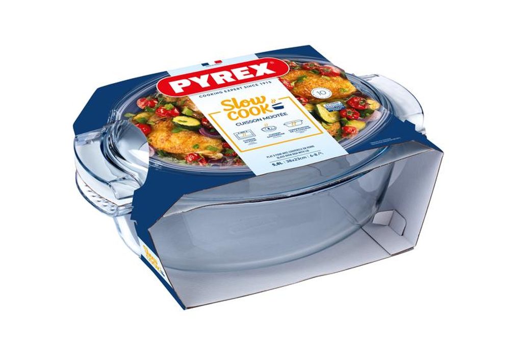 Levně Pyrex PEKÁČ OVÁLNÝ S VÍKEM PYREX 5,8 L, SKLO