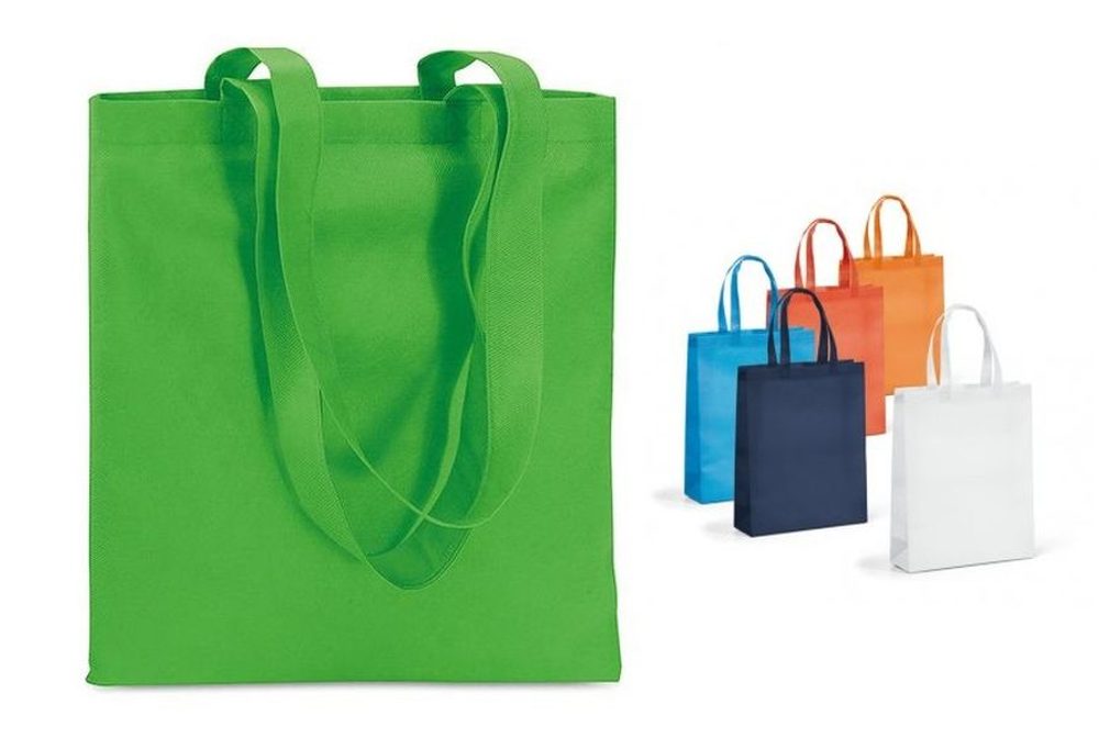 Levně taška nákup. 9l, 35x25x10cm, MIX barev, netk.textil