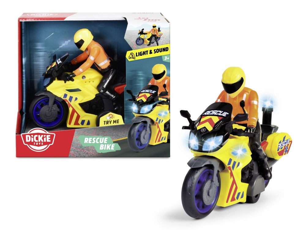 Levně Záchranářský motocykl 17 cm s jezdcem