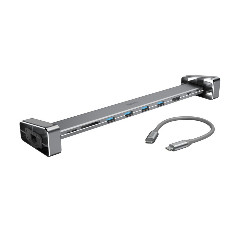 Levně Hama USB-C dokovací stanice Connect2Office Basic, 9 připojení, odnímatelné nožičky