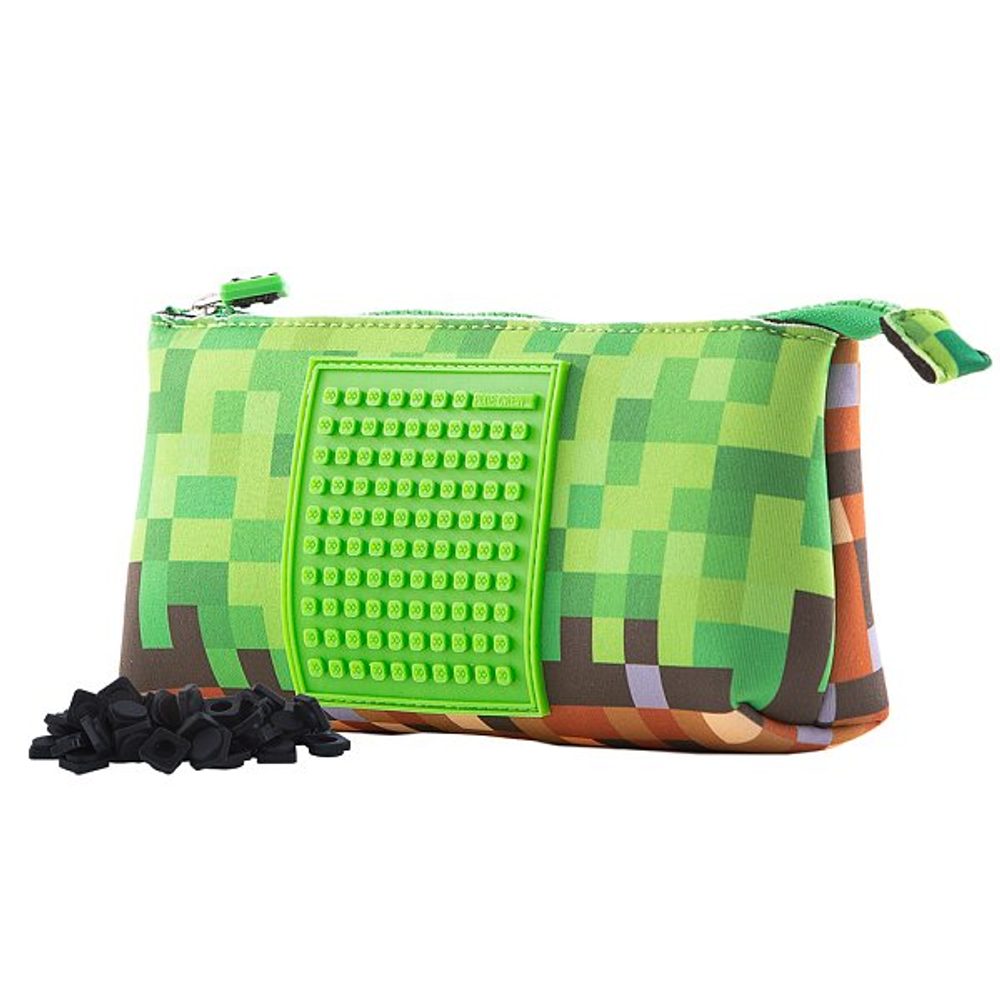 Levně PIXIE CREW velké pouzdro zeleno-hnědé malý panel