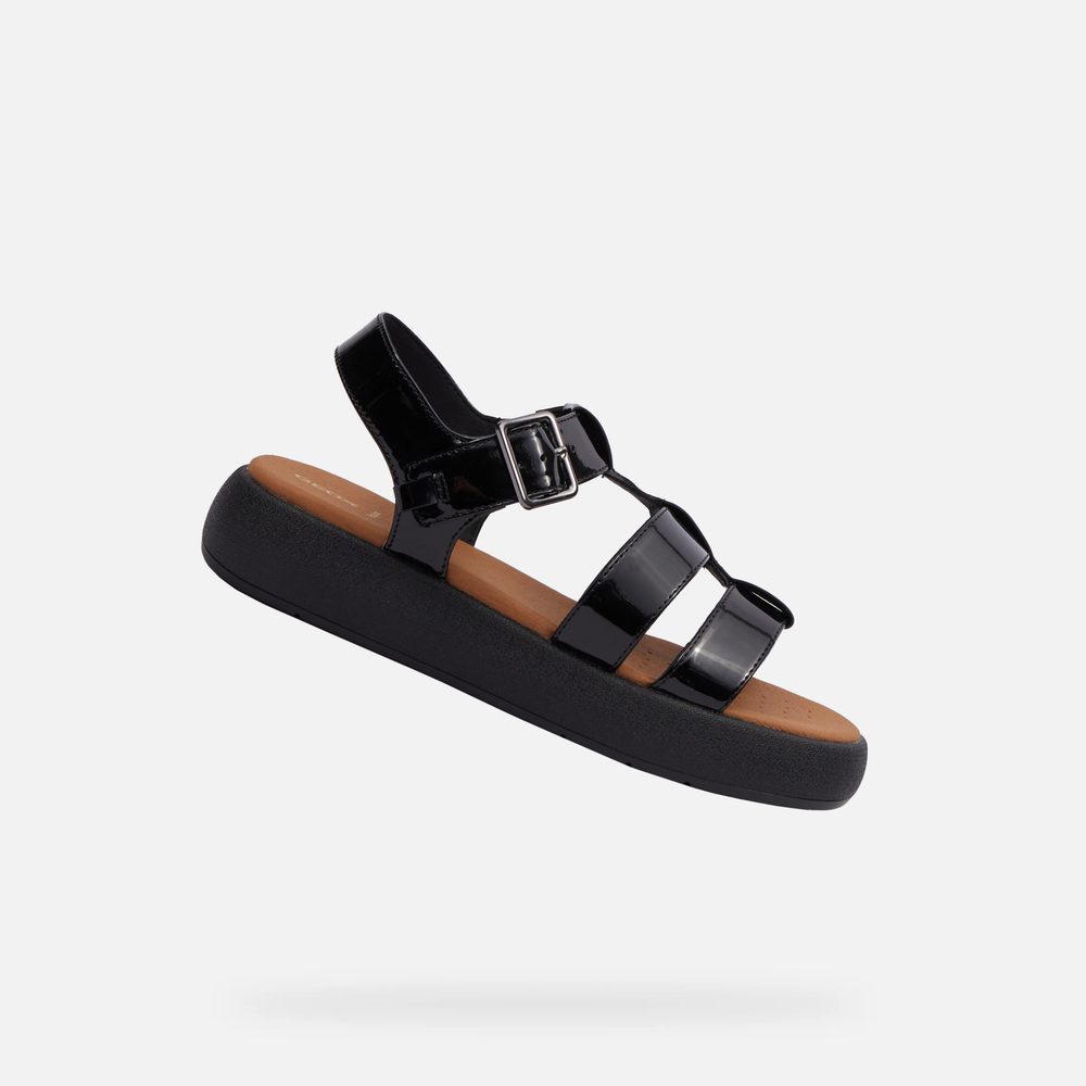 Černé dámské sandály Geox Camalei - 36