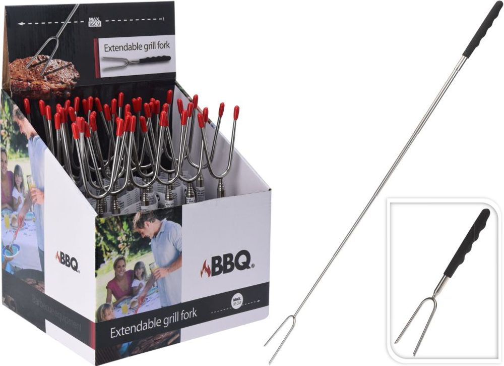 Levně vidlice 72cm, telesk.tábornická, gril, kov/plast