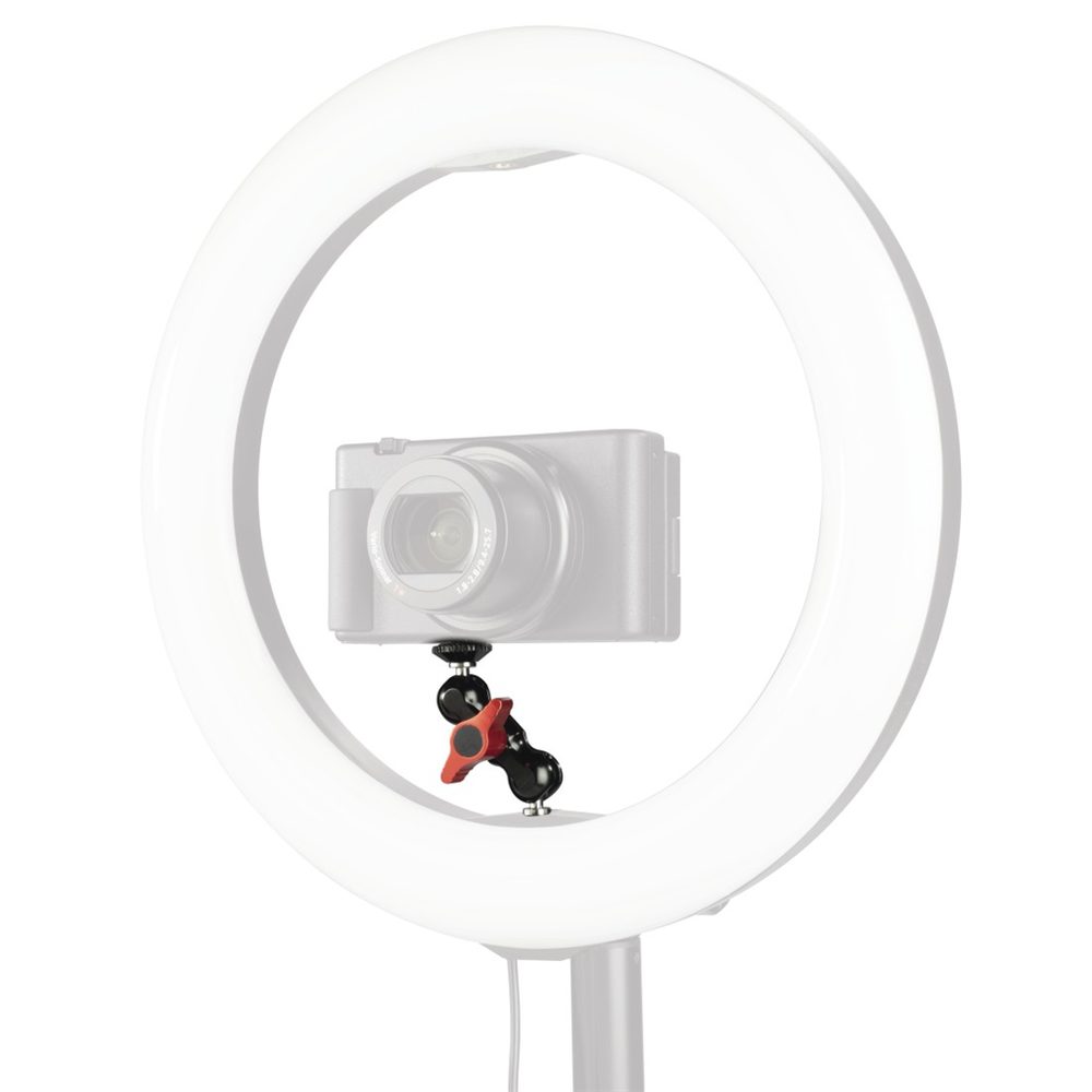 Levně Hama Twin Ball 72, rameno s 2 kulovými klouby pro kruhová LED světla, 2x 1,4", 7,2 cm