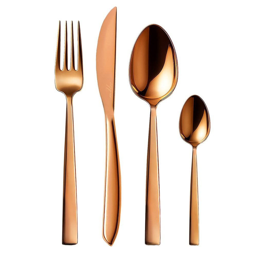 Levně Jídelní příbory Copper 24 dílů
