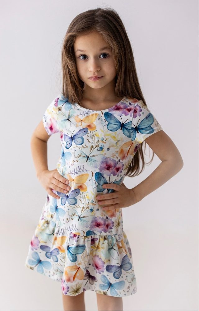 Levně Dívčí šaty Lily Grey motýlci - 104