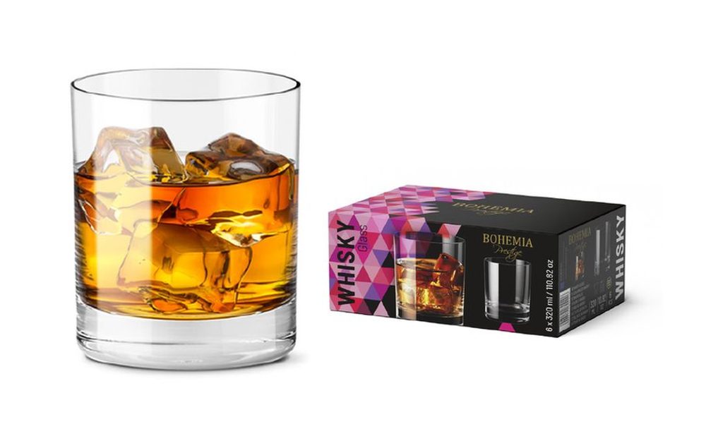 Levně sklen. 320ml, 6ks, BOHEMIA PR. WHISKY
