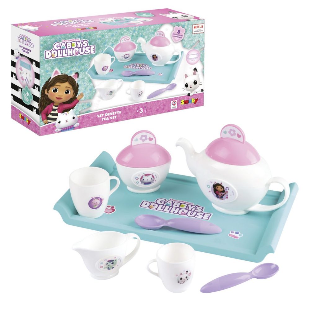 Levně Gabby´s Dollhouse Čajový set s tácem