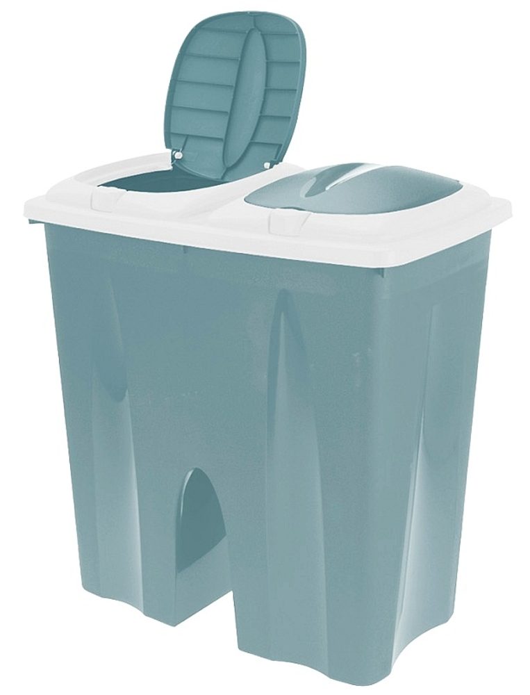 Levně EXCELLENT HOUSEWARE Odpadkový koš na tříděný odpad 2 x 25 l zelená KO-Y54230710zele