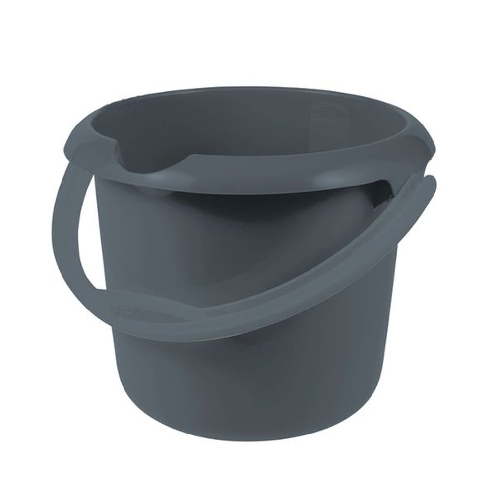 Levně vědro 5l s výlev. ECO šedá, d24x20cm, plast