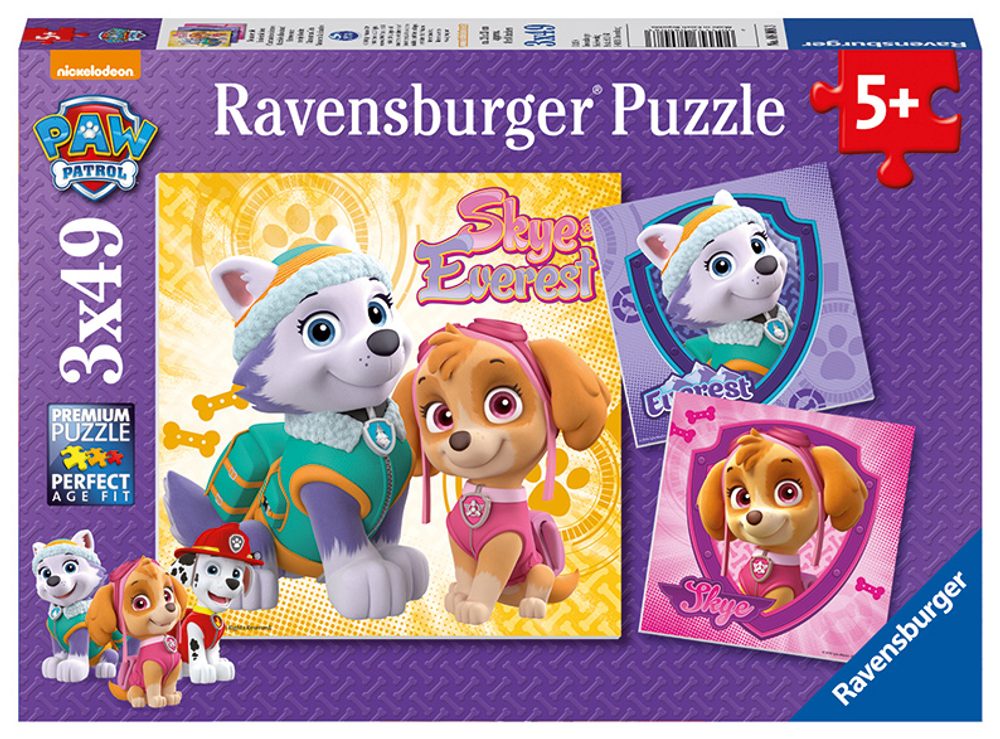 Levně Ravensburger Tlapková Patrola 3x49 dílků