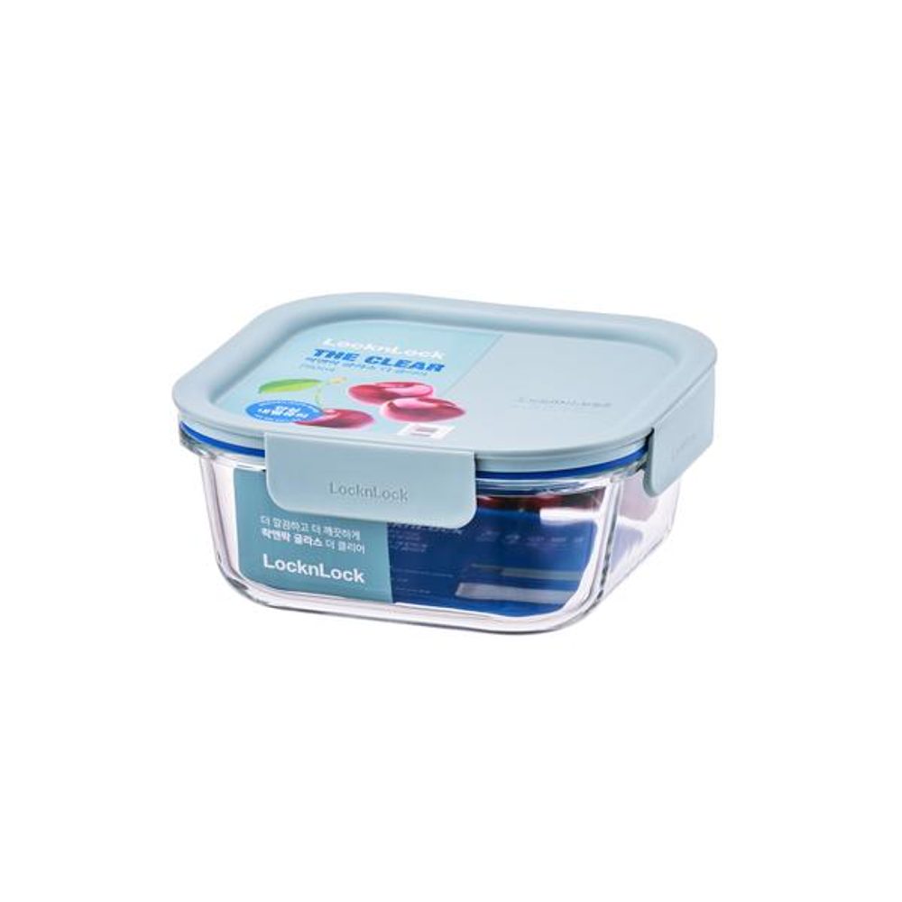 Levně LOCKNLOCK DÓZA "CLEAR" ČTVERCOVÁ BOROSILKÁT.SKL 750ML MINT