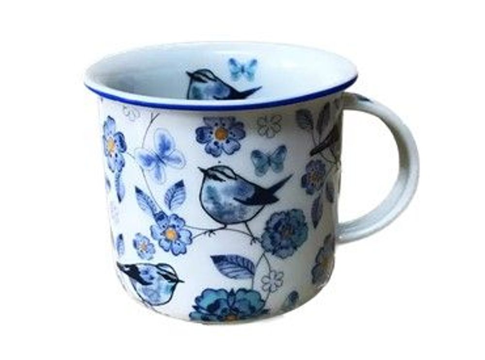 Levně hrnek 100ml TINA - MODŘÍ PTÁCI DF, čes.porcelán