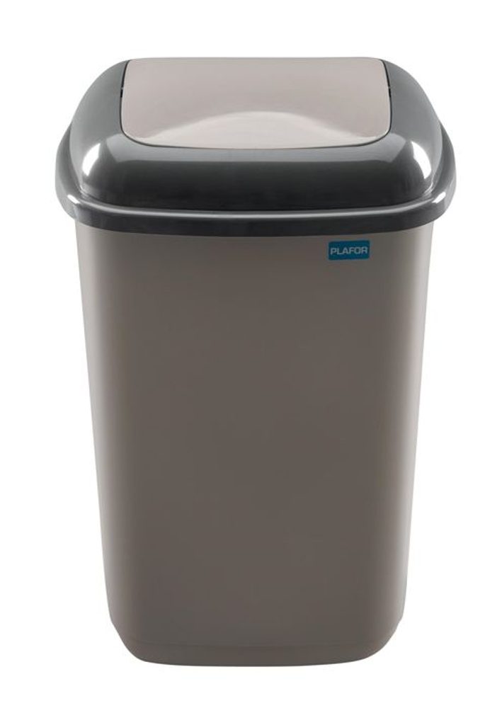 Levně koš odp.12l QUATRO šedýmocca,rovný výklop