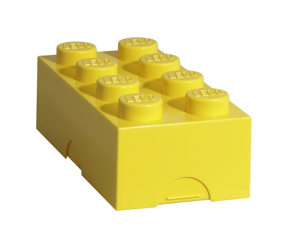 Levně LEGO box na svačinu 100 x 200 x 75 mm - žlutá