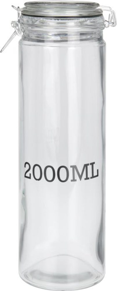 Levně dóza 2,00l d10x32cm, 2000ML, patentní, sklo