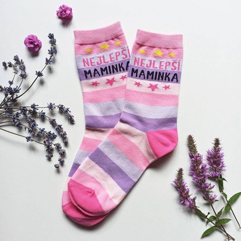Vtipné ponožky - Nejlepší maminka - 35-38