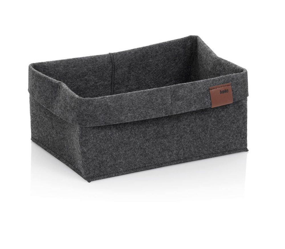 Levně KELA Koš Fay 26x19 cm filc tmavě šedá KL-24461