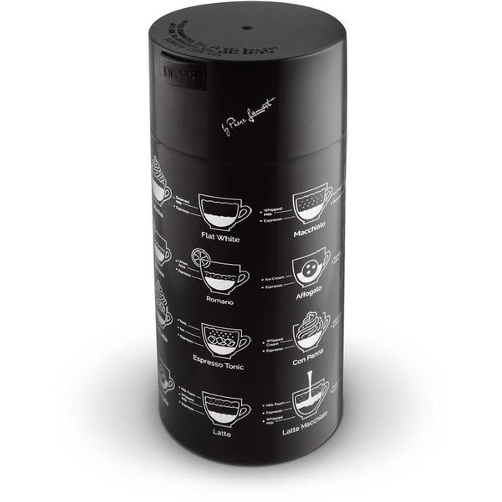 Levně dóza plast. d10,5x20cm, KÁVA, BLACK, supertěsní, plast 30.11