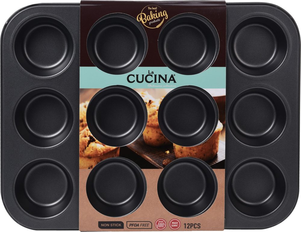 Levně forma MUFFINY 12ks, d6,5cm, 35x26,5x3cm, nepřil.plech