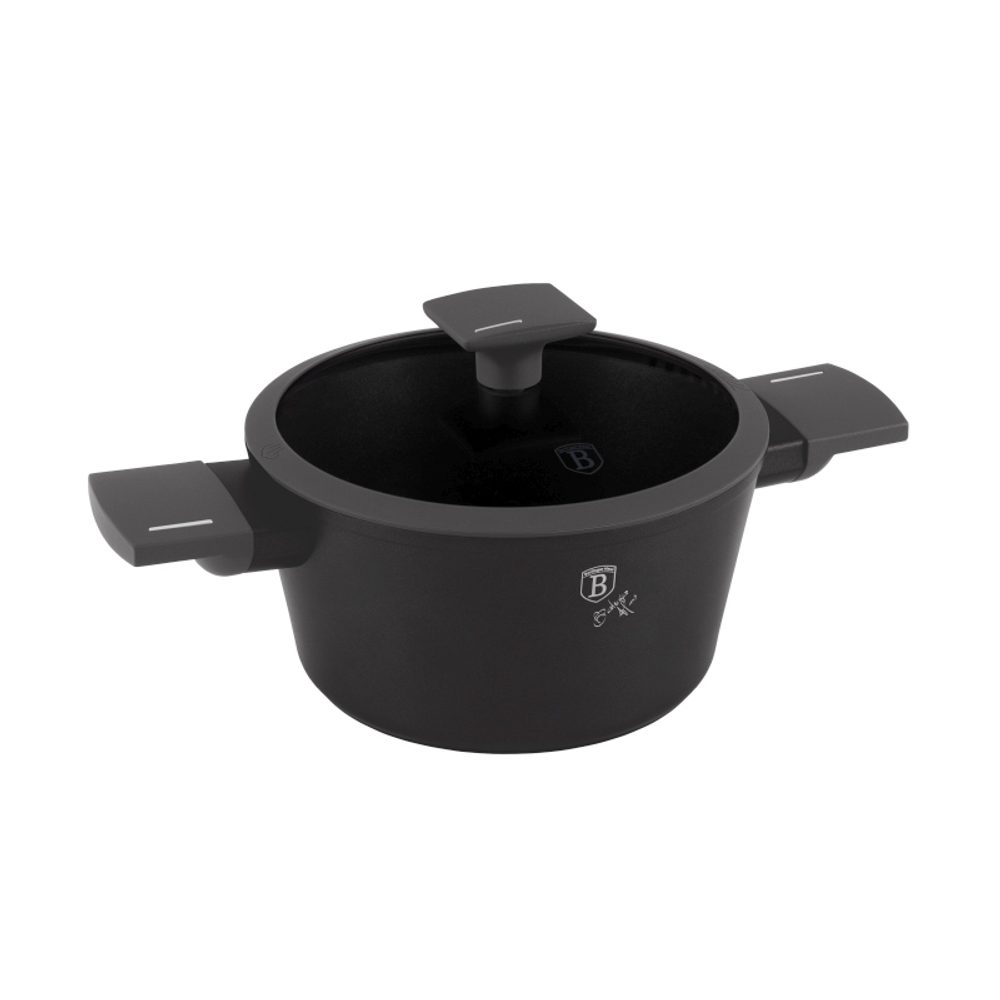 Levně BERLINGERHAUS Kastrol s titanovým povrchem a poklicí 20 cm Antracit Collection BH-8130