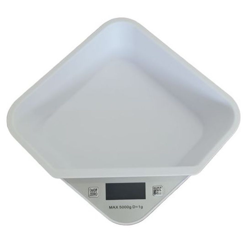 Levně váha 5kg kuch.dig., rohová, miska, plast/sklo