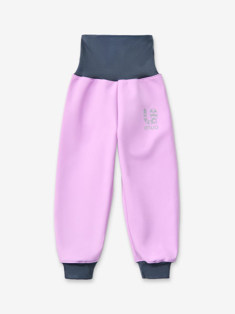 Levně Batolecí softshellové kalhoty s fleecem Basic, Lila - 80/86