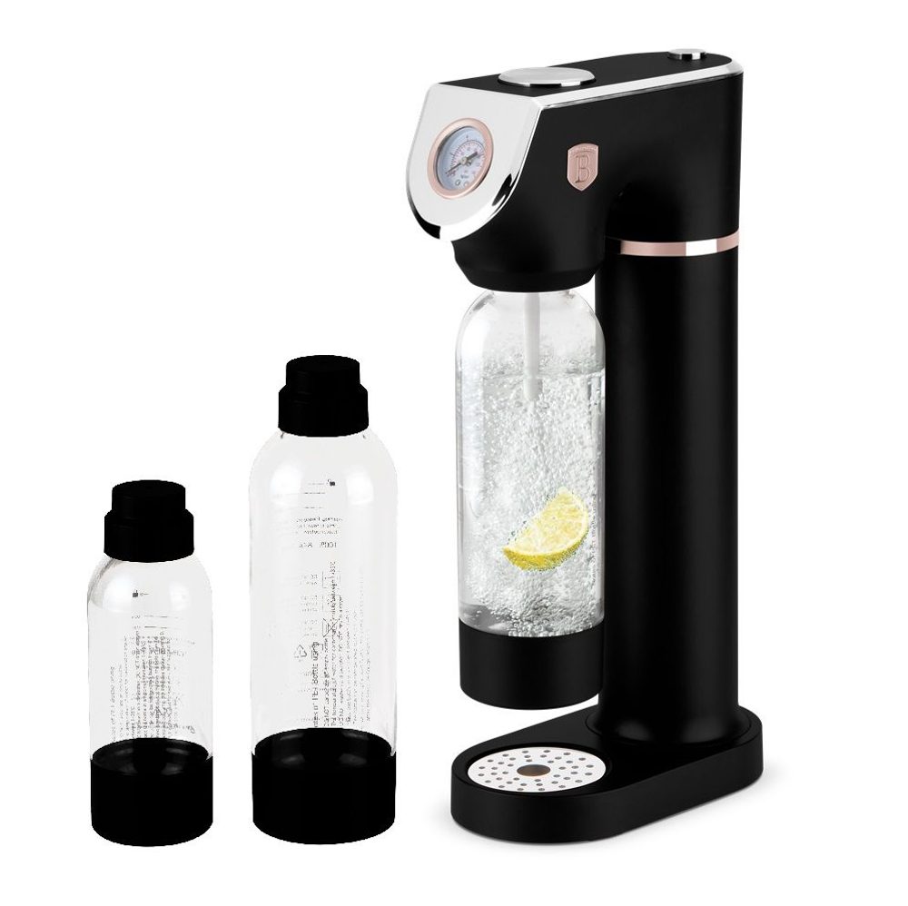 Levně BERLINGERHAUS Výrobník sody SODABAR + 2 lahve Black Rose Collection BH-8554