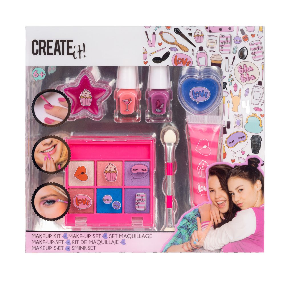 Levně MAKEUP SADA RŮŽOVO-FIALOVÁ