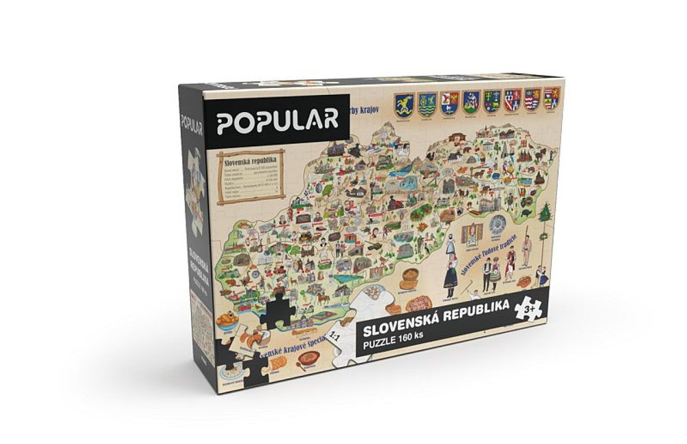 Levně Puzzle - Mapa Slovenska, 160 ks