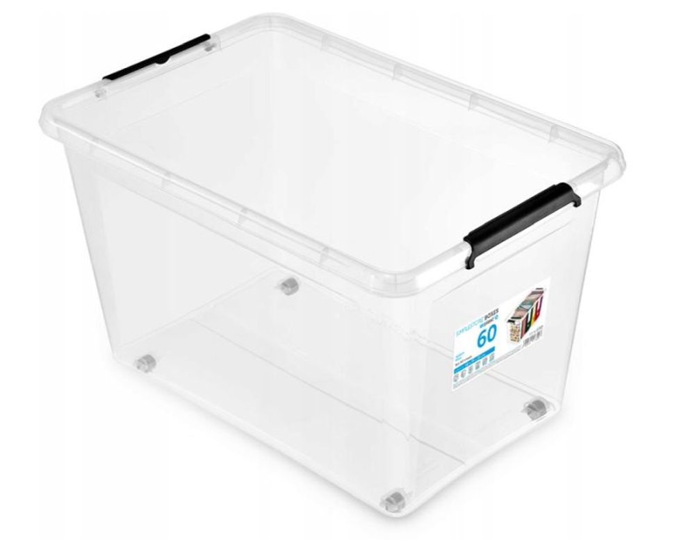 Levně box 60,0l SIMPLE-1732, 58x39x35cm, koleč.,transp.plast