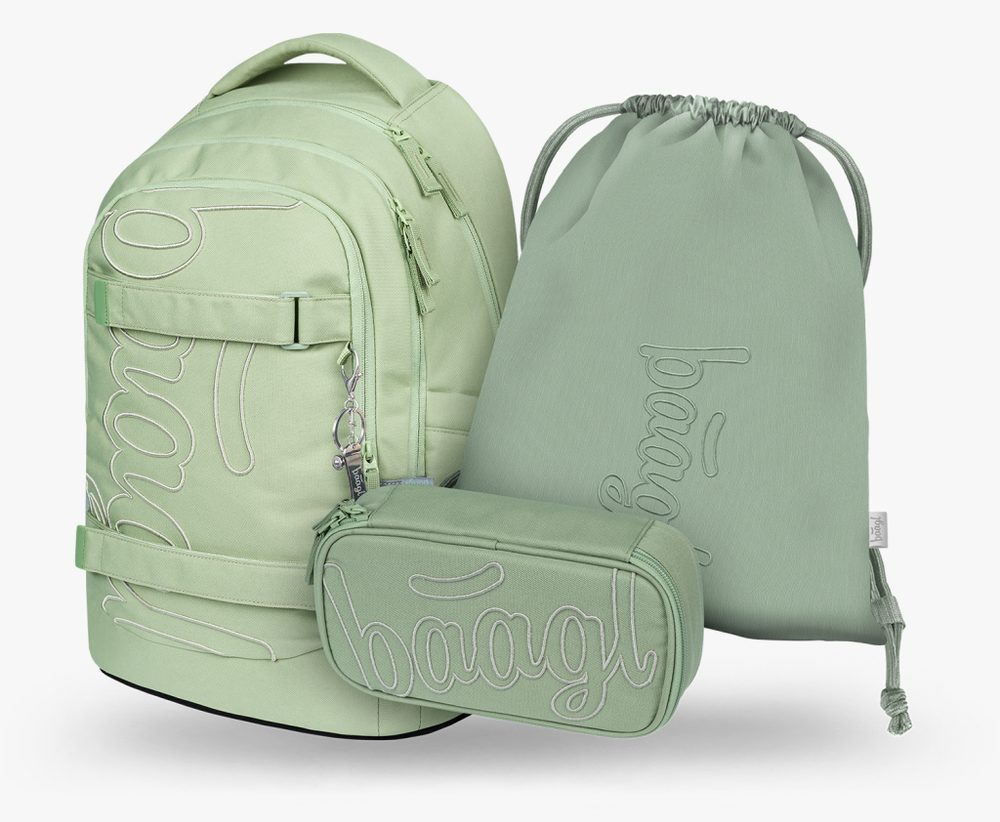 Levně BAAGL SET 3 Skate max Mentol: batoh, penál, sáček