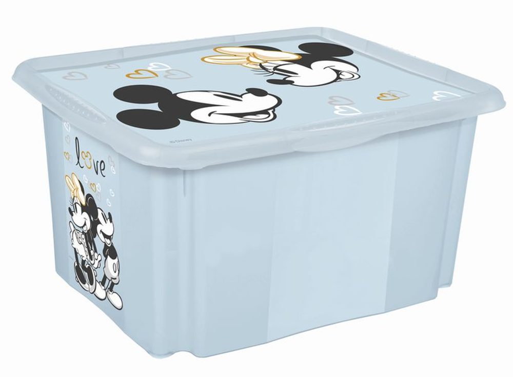 Levně box 15,0 l MICKEY, kouř.modrý, 38x28,5x20,5cm, plast