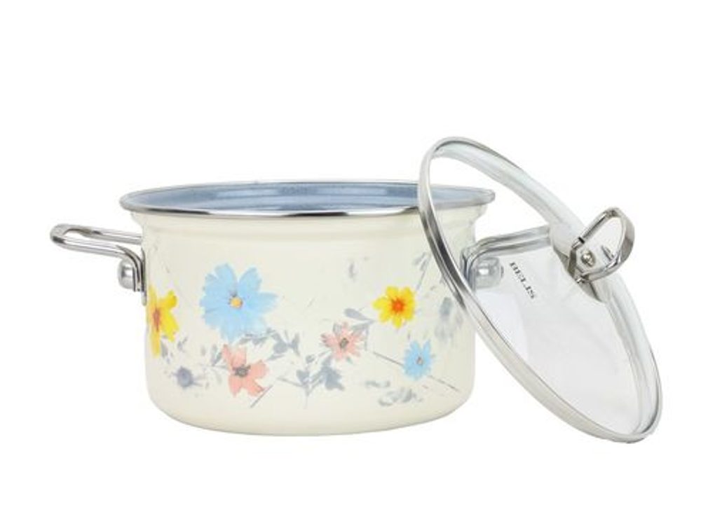 Levně hrnec+PO d20 sklo bílý, MEADOW, 3,6l, smalt