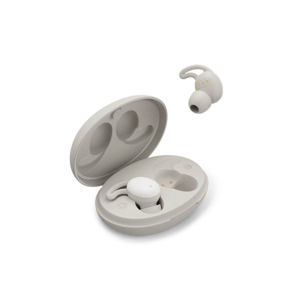 Levně Hama Bluetooth sluchátka Spirit Calm, špunty, ergonomické na spaní, bílá/šedá