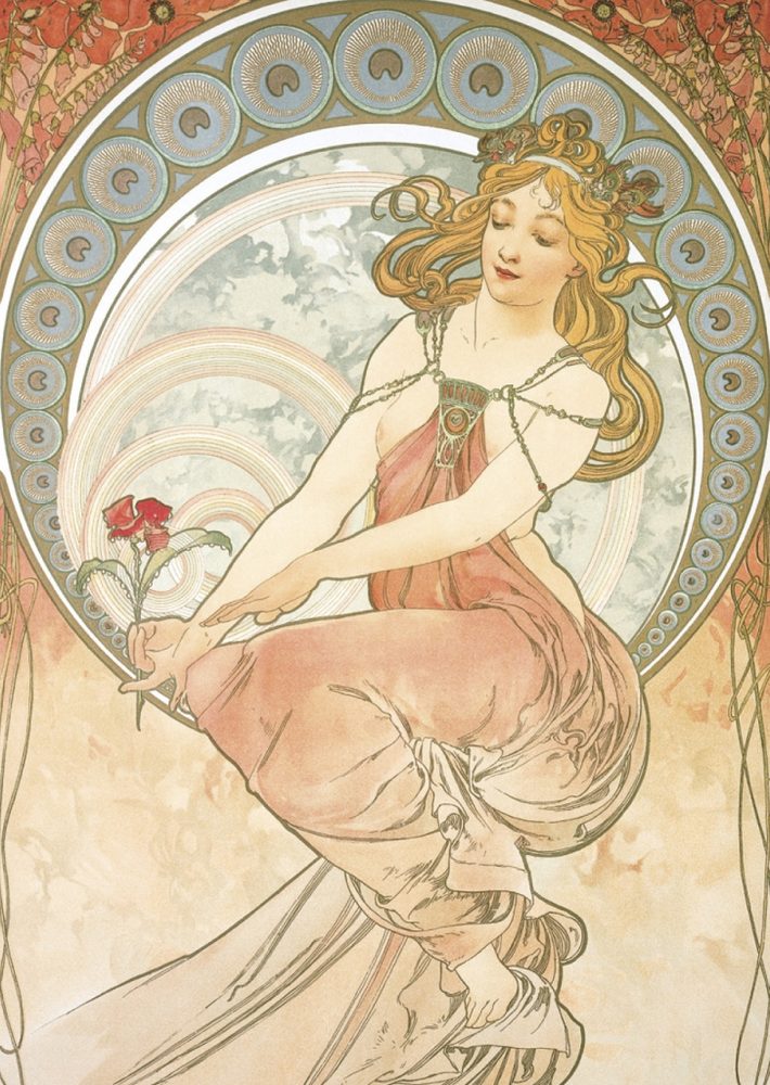Levně Pohled Alfons Mucha – Painting pohled, krátký Baagl