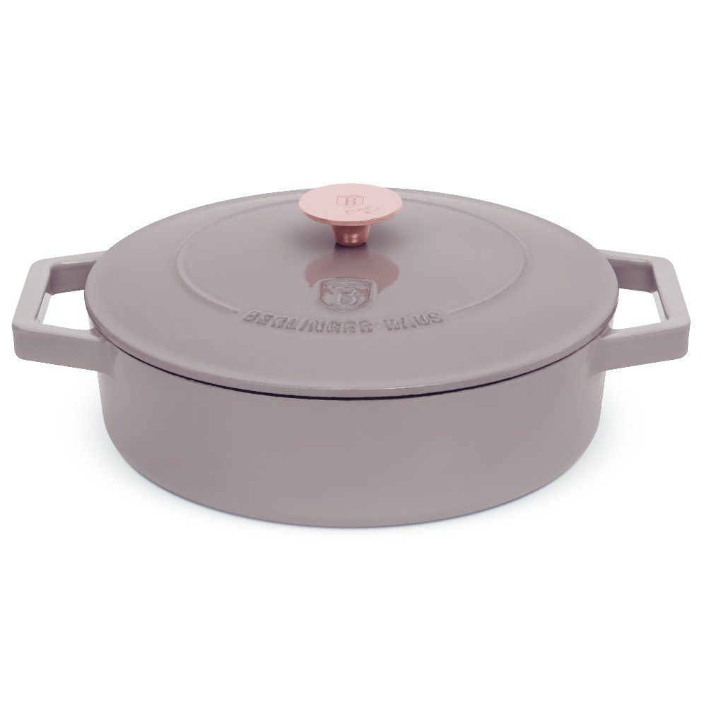 Levně BERLINGERHAUS Pekáč litinový s poklicí 26 cm Taupe Collection BH-6527