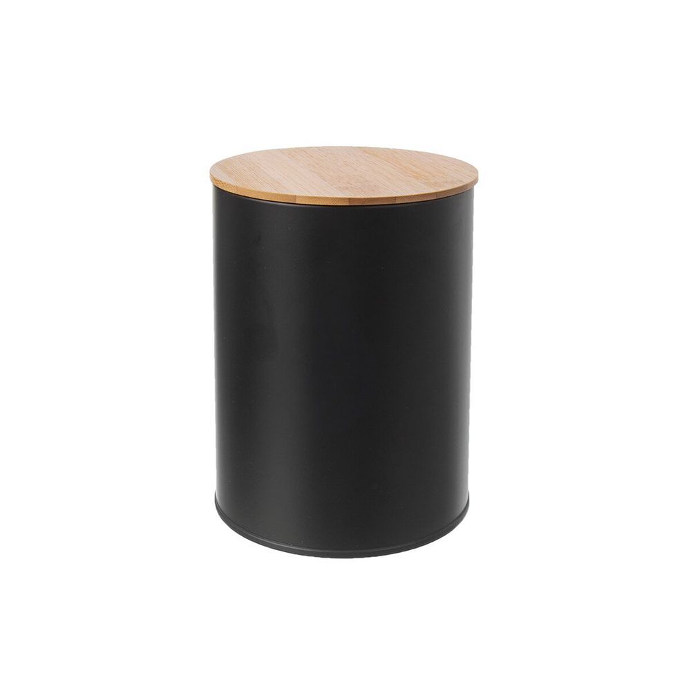 O Dóza plech/bambus pr. 9,5 cm BLACK